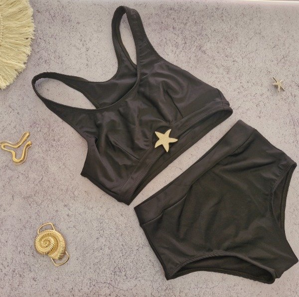 Producto - Bikini estrella culotte negro - talle 85