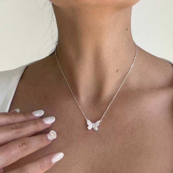Producto - Conjunto mariposa m. pavé blanco 45cm