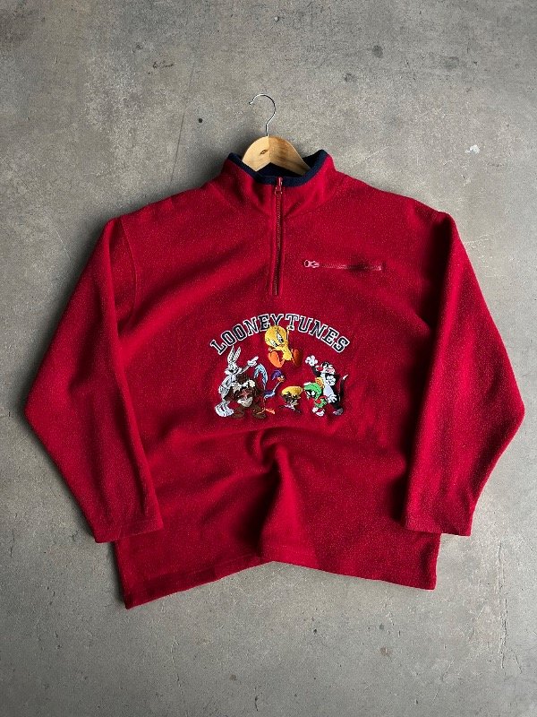 Producto - 1/4 ZIP POLAR LOONEY TUNES VINTAGE ROJO (L)