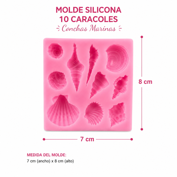 Producto - Molde 10 caracoles rosa 1M3