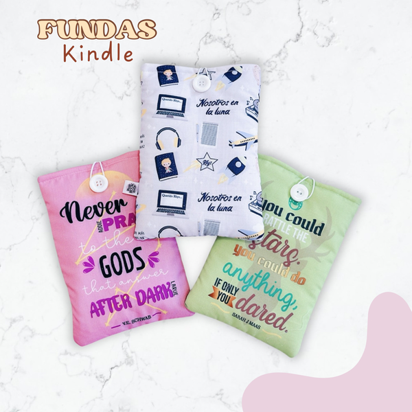 Producto - Fundas para Kindle ADDIE LARUE, THRONE OF GLASS, NOSOTROS EN LA LUNA