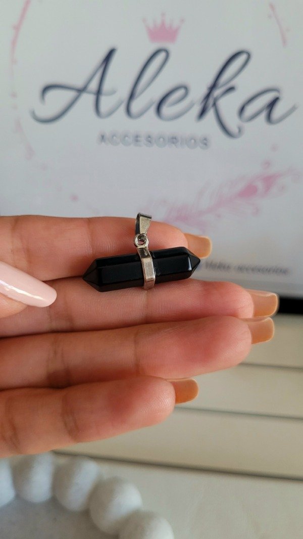 Producto - Dije péndulo obsidiana