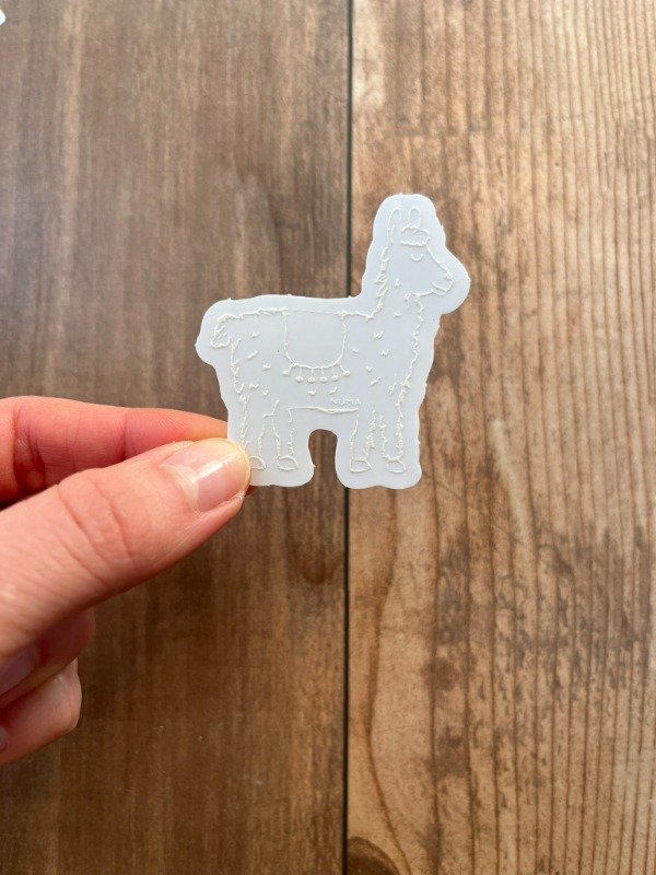 Producto - Sticker vinilo transparente LLAMA