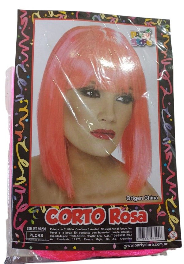 Producto - Peluca corto rosa