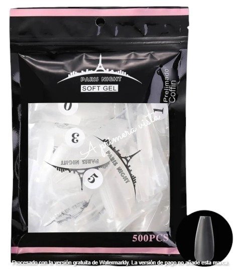 Producto - Tips oft gel paris night 500uds coffin prelimado