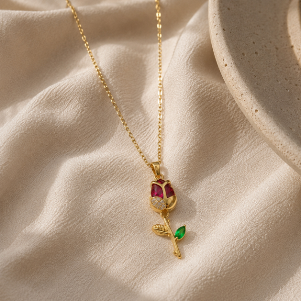 Producto - Collar tulipan dorado