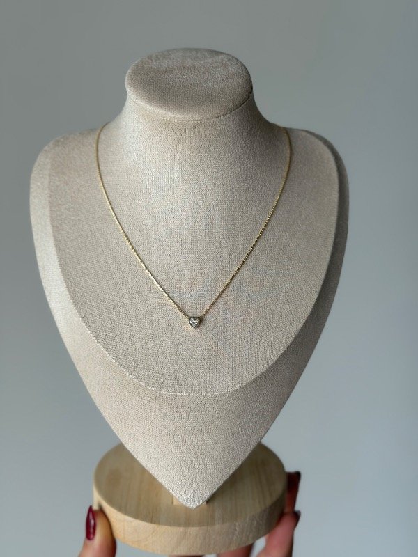 Producto - Choker gold con dije corazón 35+5 cm