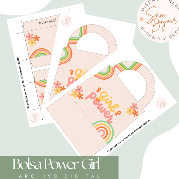 Producto - Archivo digital: Bolsa Power Girl