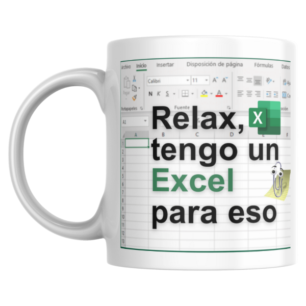 Producto - taza - relax, tengo un excel para eso