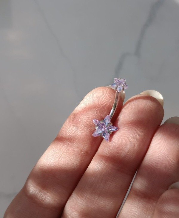 Producto - Piercing Ombligo Estrella - Lila - 1