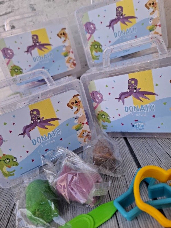 Producto - Valijita Plástica  GLITTER  con Masa - 2