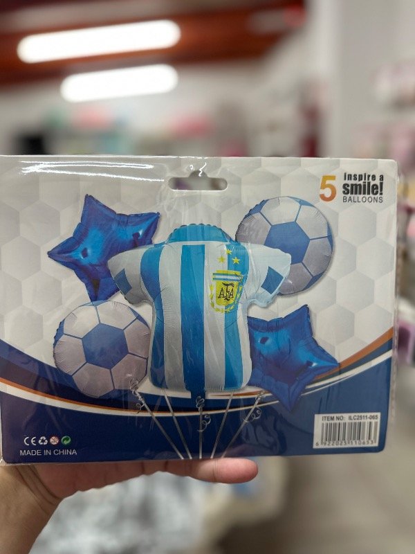 Producto - SET DE GLOBO ARGENTINA CAMISETA Y PELOTAS