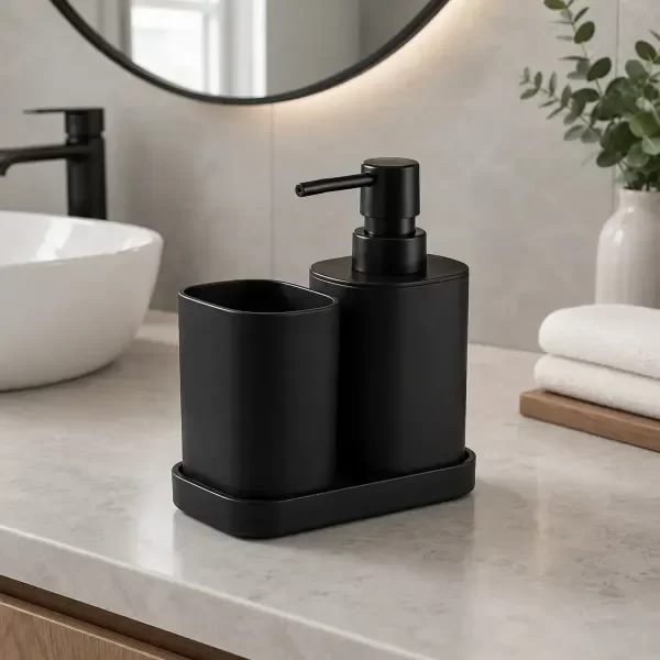 Producto - SET DE BAÑO DE 3 PIEZAS SOLO PLASTICO - 0