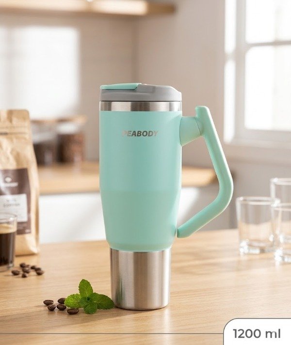 Producto - Vaso Termico Peabody Pe-mg1200c 1,2l Doble Tapa Celeste