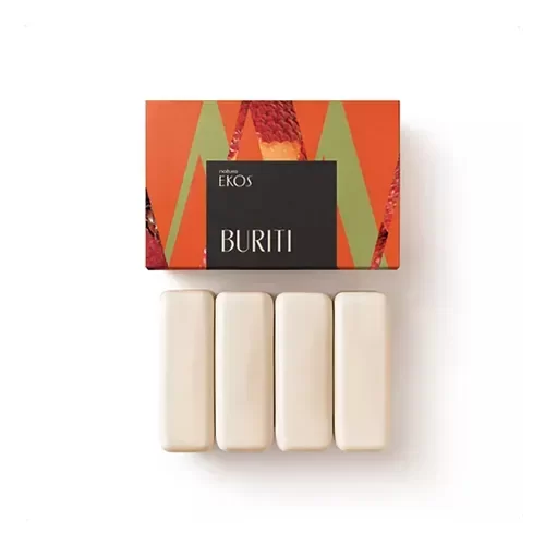 Producto - Jabones en barra puro vegetal Ekos buritti - 4 unidades de 100 g c/u - Ekos