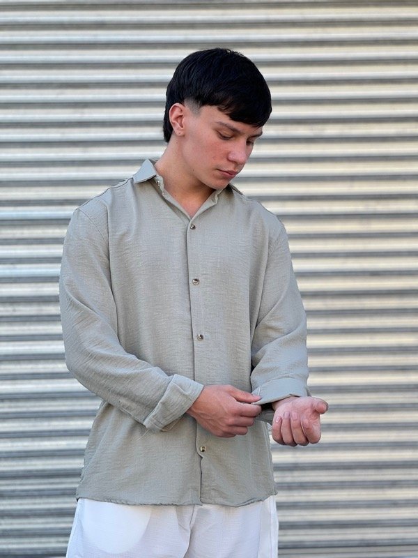 Producto - CAMISA LINO ML VERDE