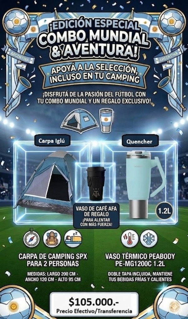 Producto - Combo Alentando a la Selección