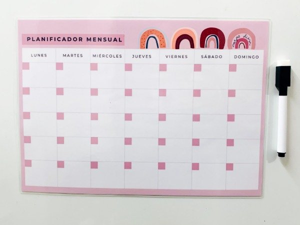 Producto - Planner Mensual Imantado Arcoiris