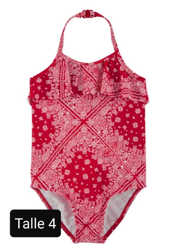Traje de Baño Oshkosh talle 4 rojo