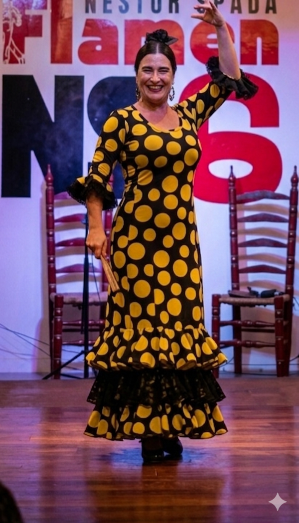 Producto - VESTIDO TRIANA AMARILLO Y NEGRO TM
