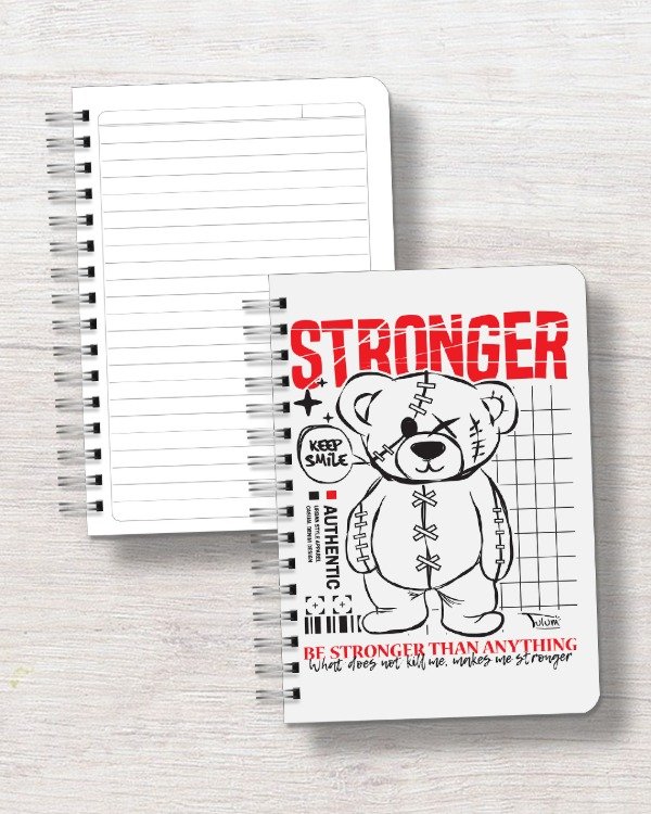 Producto - Cuaderno A5 tapa rígida plástica 120h dis. stronger