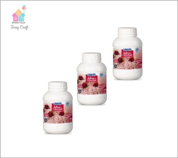 Producto - Relleno y Cobertura Frutilla x 500 gr. - Sin Tacc - LEDEVIT