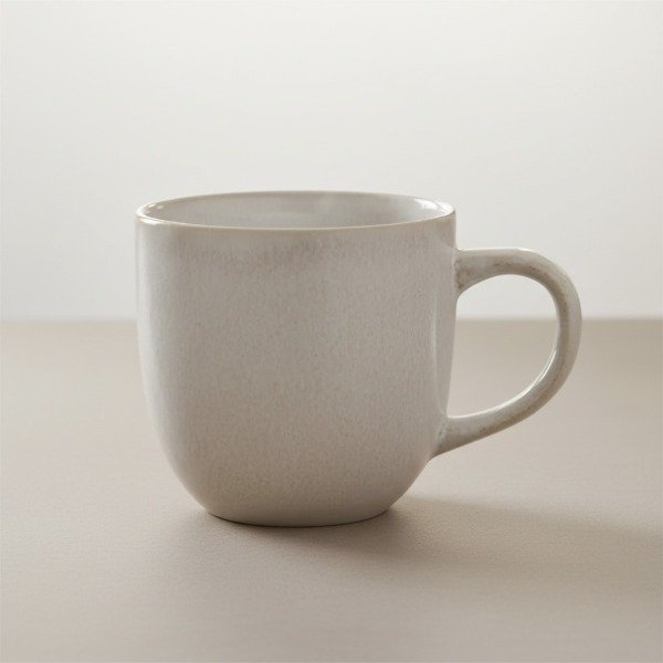 Producto - SET DE 2 TAZAS DE CERAMICA ESMALTADA PREMIUM 9CM 330CC BLANCO BORDE PATINA