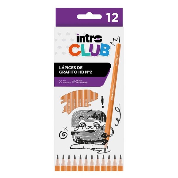 Producto - LAPIZ GRAFITO INTRO CLUB HB X12