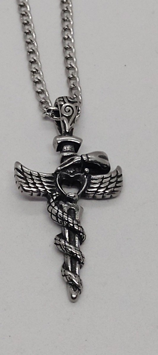 Producto - Dije de Caduceo con alas y serpientes