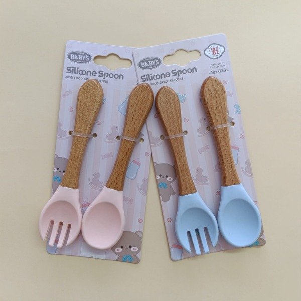 Producto - Cubiertos de madera y silicona