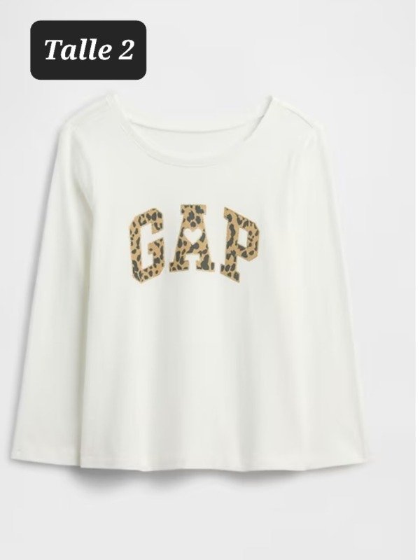 Remera manga larga gap talle 2 logo print