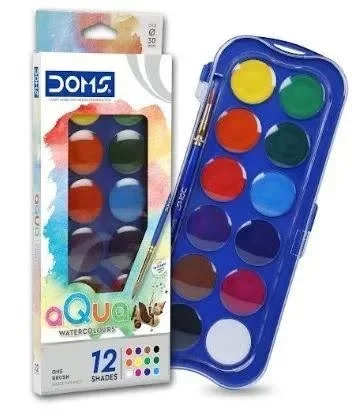 Producto - Acuarelas X12 Con Pincel Doms Aqua Watercolours Acuarelas