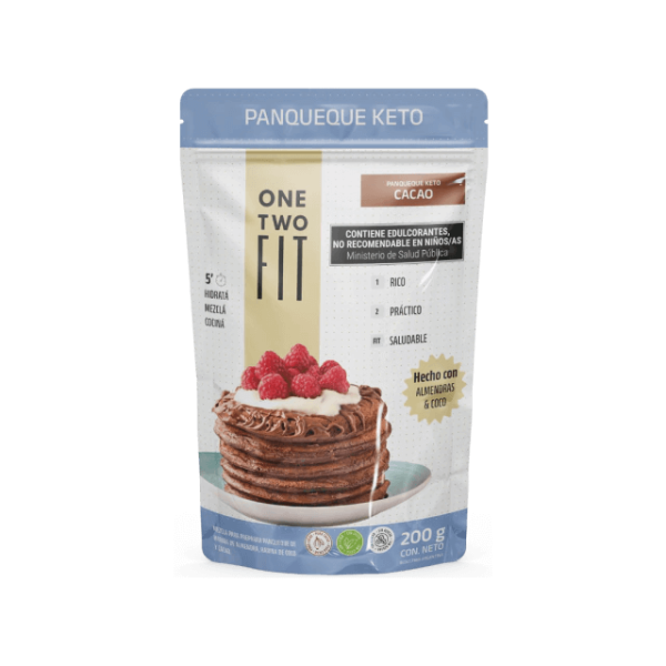 Producto - PANQUEQUE KETO CACAO - ONE TWO FIT - 200GRS