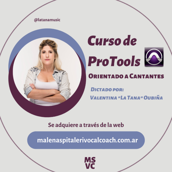Producto - Curso de ProTools, orientado a cantantes