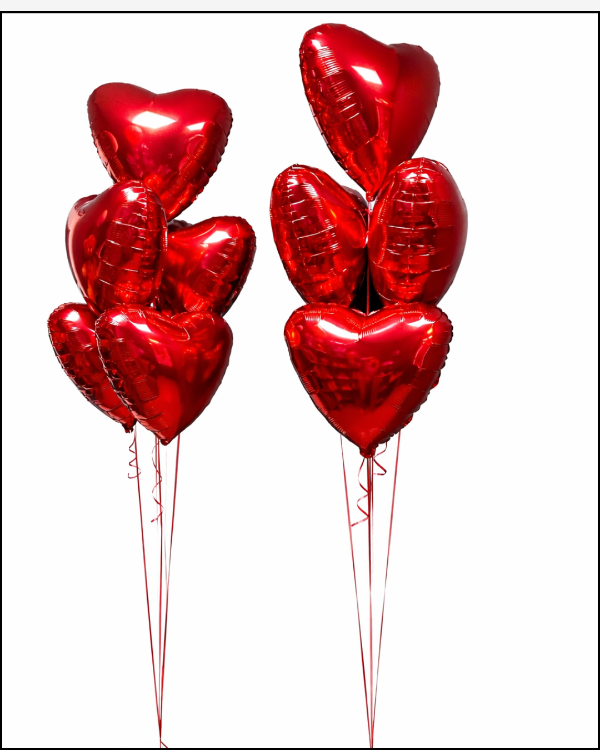 Producto - 10 GLOBOS CORAZON CON HELIO