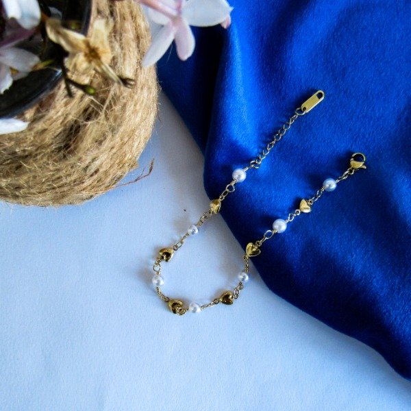 Producto - Pulsera Corazones 3D y Perlas