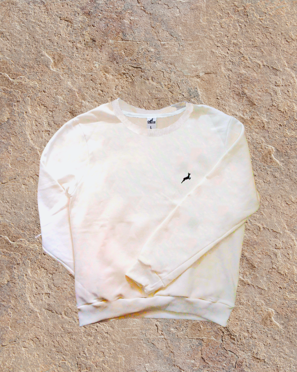 Producto - Buzo Liso Algodón Clásico - Blanco