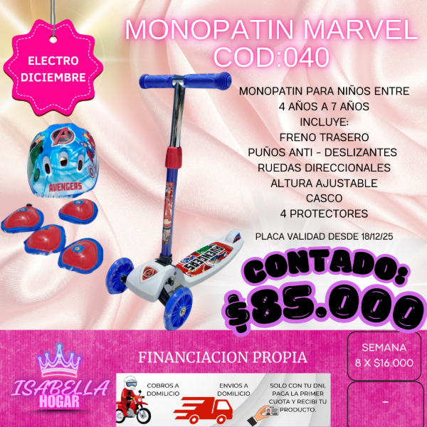 Producto - MONOPATIN MARVEL COD:040