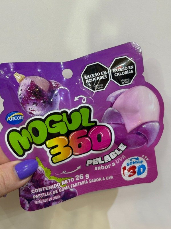 Producto - Gomitas Mogul 360 Pelable Sabor Uva 26gr