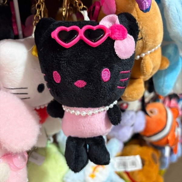 Producto - Llavero hello kitty negra playera  13cm - 2