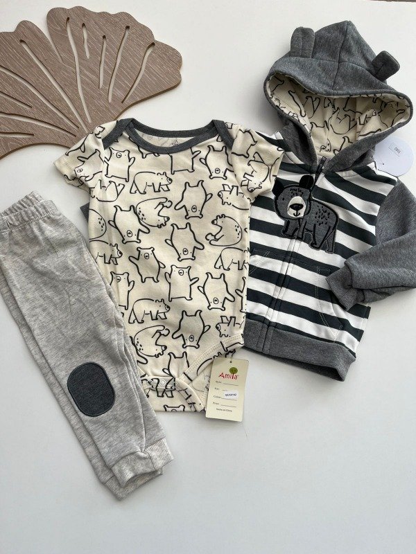 Producto - CONJUNTO 3 PIEZAS (gris) - COD 1080