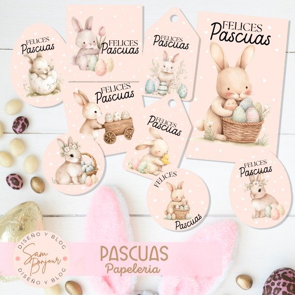 Producto - Kit imprimible: Pascuas Boho