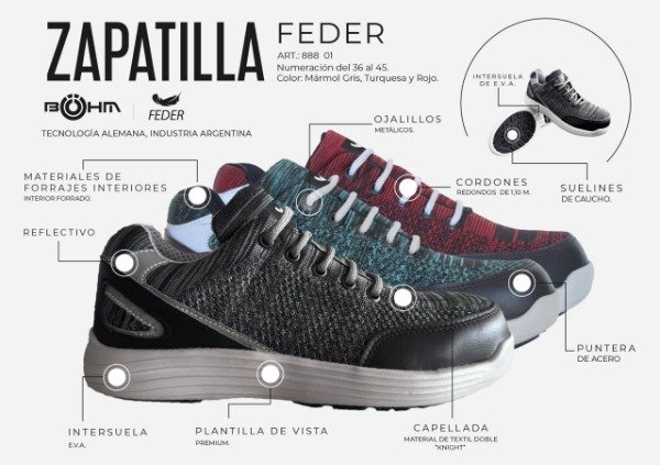 Producto - Zapatilla de trabajo Feder - 3