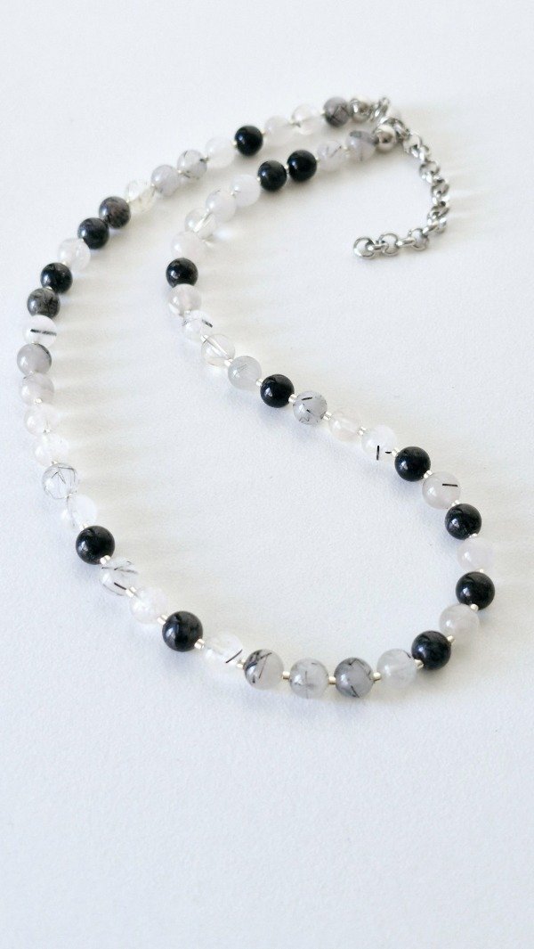 Producto - Collar Alba/ Cuarzo Turmalinado - 1