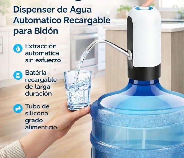 Producto - DISPENSER DE AGUA AUTOMÁTICO RECARGABLE