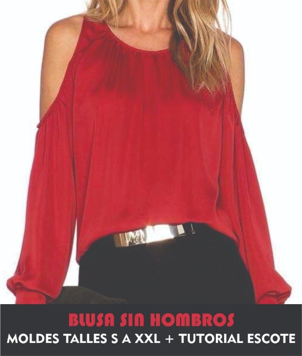 Producto - MOLDES BLUSA DE SEDA SIN HOMBROS + videito de escote