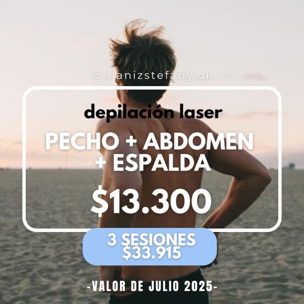Producto - 1 sesion de pecho + abdomen + espalda  - VALOR AGOSTO