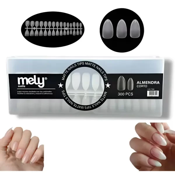 Producto - TIPS SOFT GEL ALMENDRA CORTA MELY 300U PRE LIMADOS