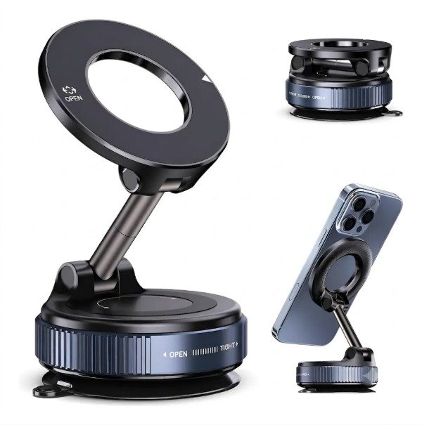 Producto - Soporte magnético para teléfono móvil iPhone Android, universal, plegable 360