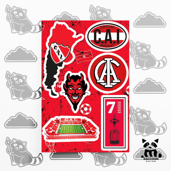 Producto - Plancha de Stickers Independiente